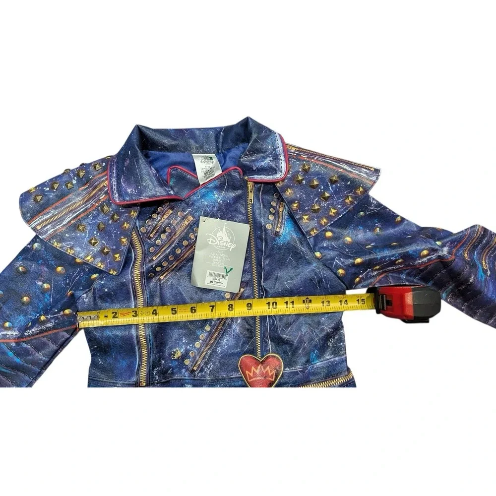 NWT Disney Descendants 2 Evie Faux‎ Leather Jacket 9-10 Girls Kids Halloween